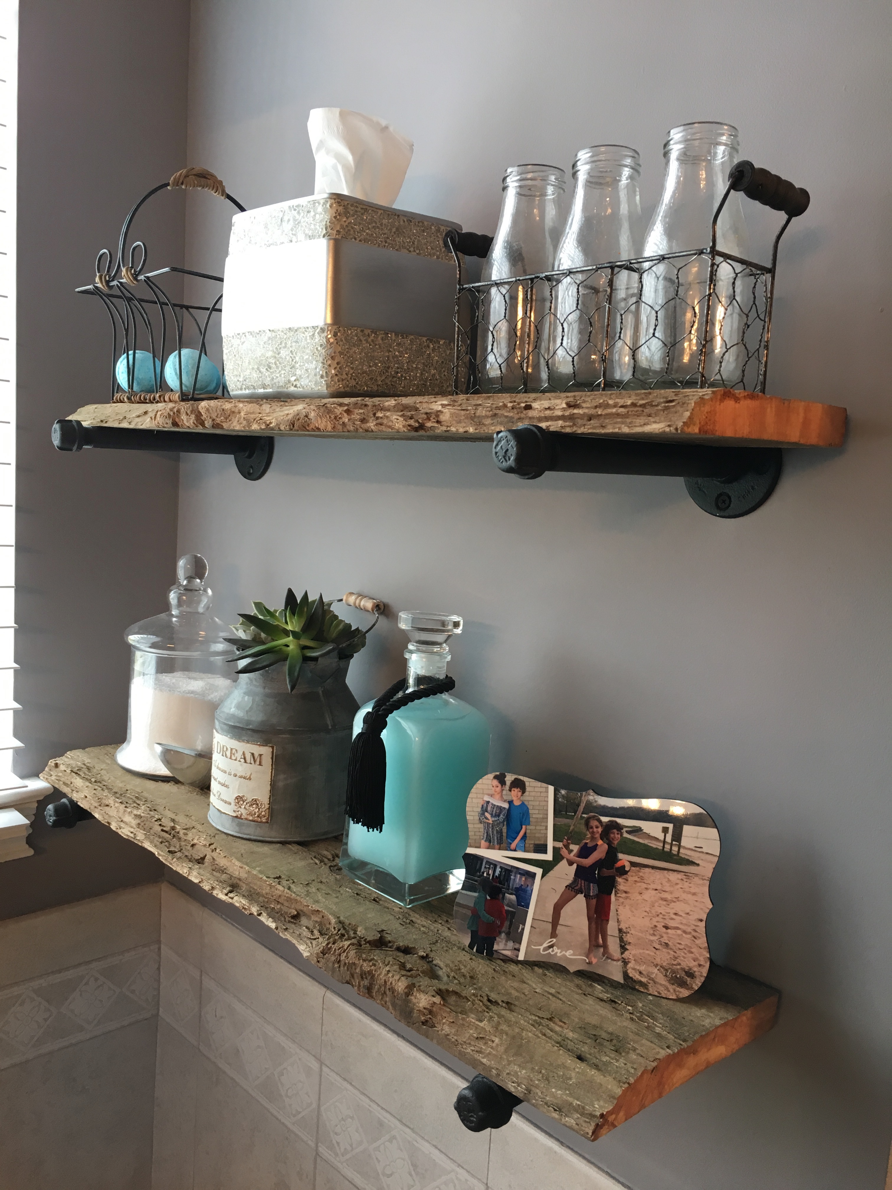 Bathroom Barnwood Shelf DIY