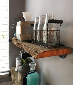Rustic Wooden Shelves Made From, Rustic Barn Wood Shelves