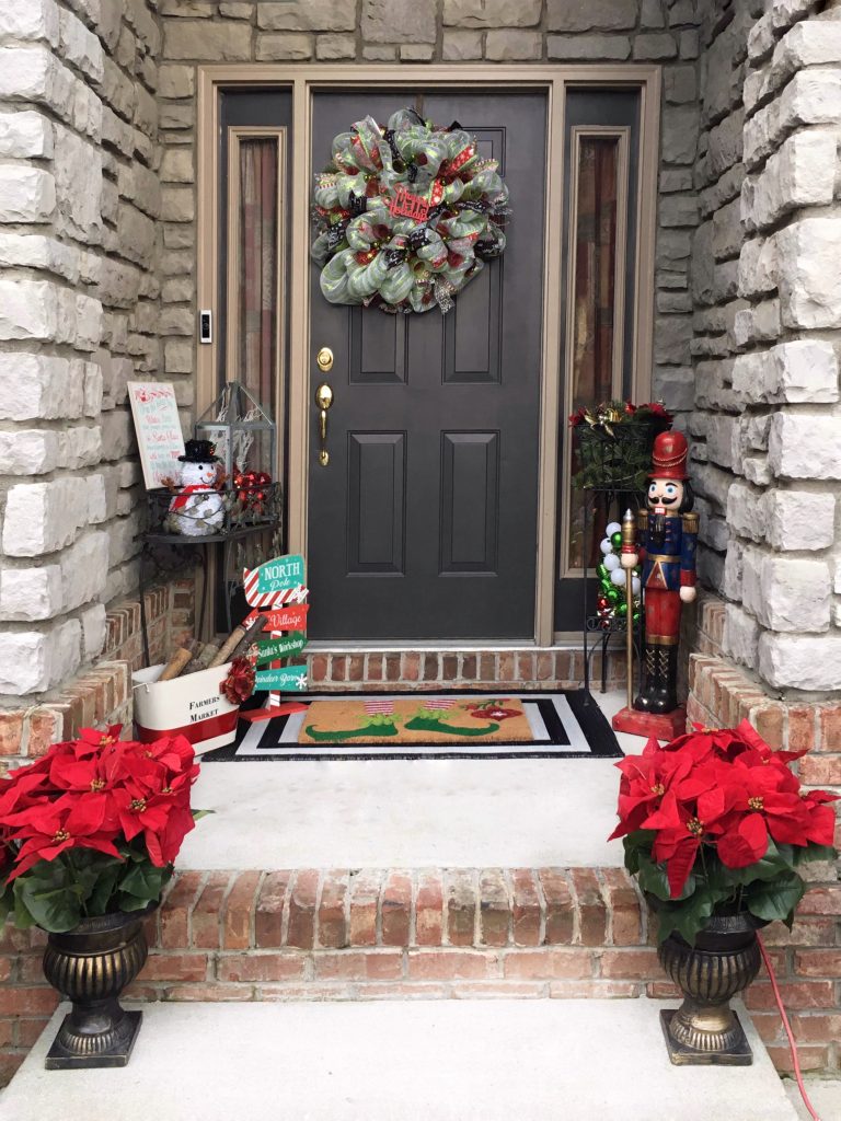 Christmas front porch