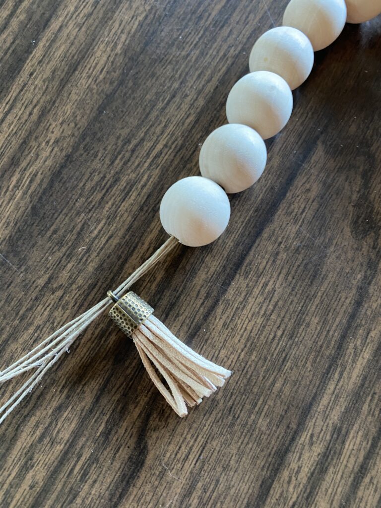 Farmhouse bead strand, diy, wooden bead strand, bead strand