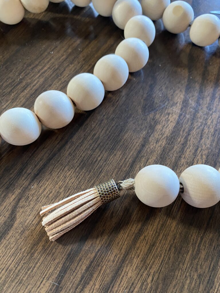 Farmhouse beads, wooden beads, wood beads, DIY, bead strand,