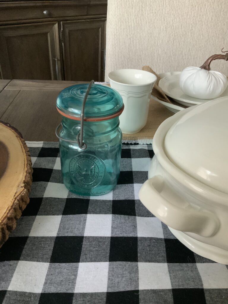 Ball jar, antiques, vintage, original glass, blue glass