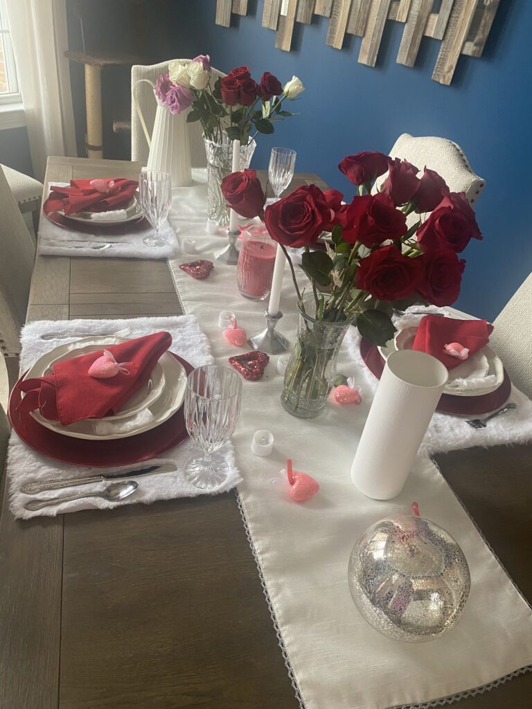 Valentines tablescape